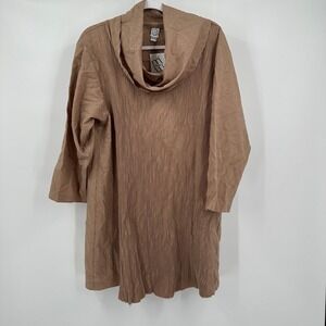 Womens Lagenlook Oversized Tunic OS Minimalist Artful Drape Avant Garde